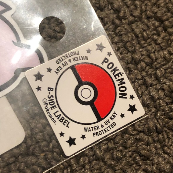 Pokemon 2019 B-Side Label Mewtwo Medium Sized Waterproof Sticker Official Japan - Picture 5 of 6